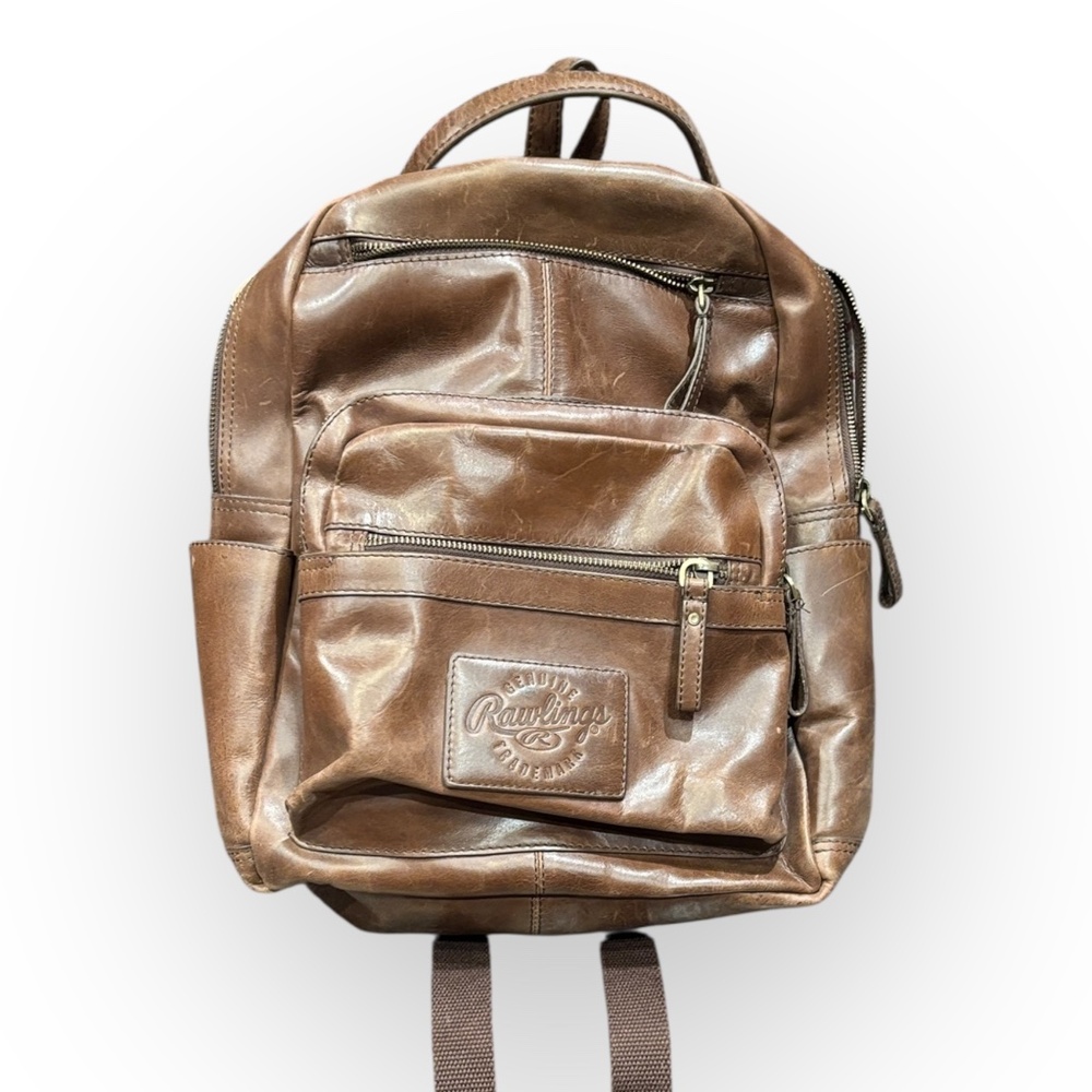 Rawlings Medium Genuin Leather Backpack Brown - image 1
